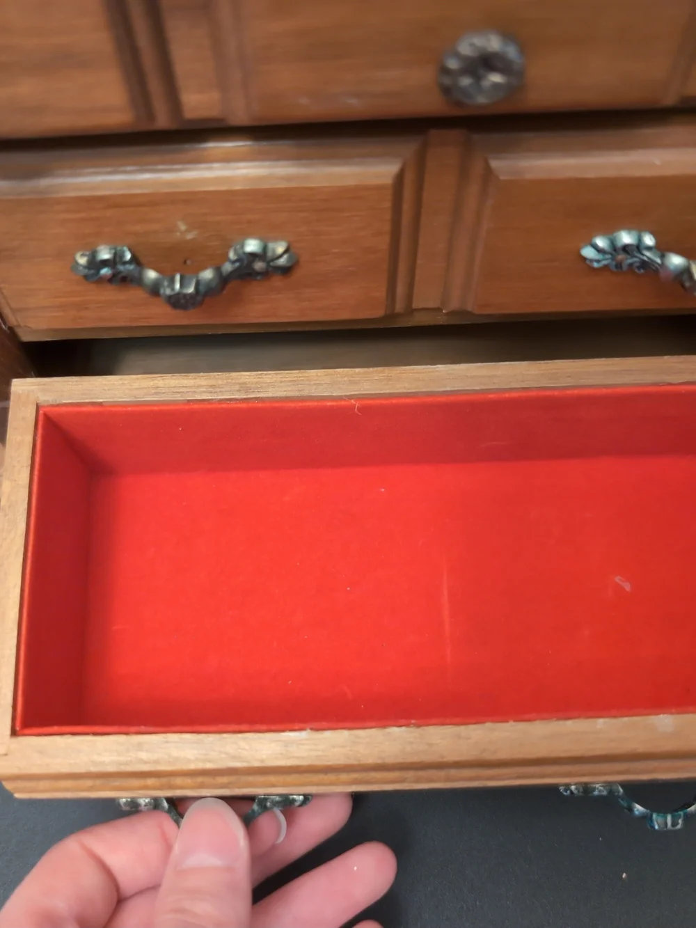 Wood Finish Jewelry Chest Organizer - Brown